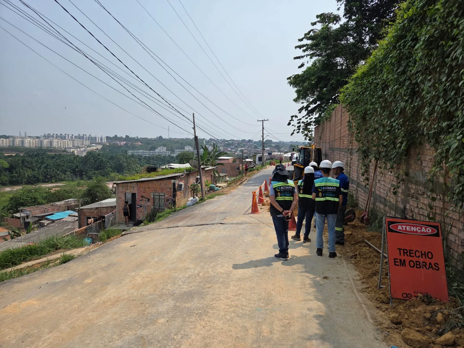 Obras de abastecimento de água na zona Norte de Manaus